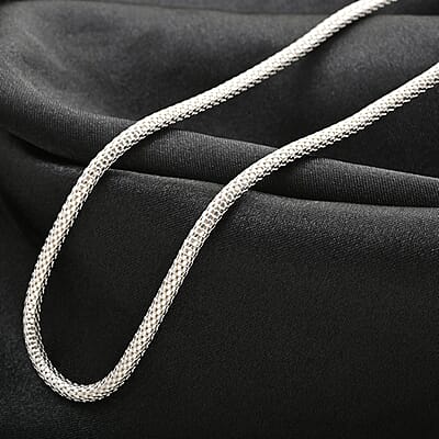 Sterling Silver 2.70mm Coreana Popcorn Chain Necklace 24 Inches 8.40 Grams