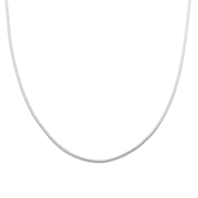 Sterling Silver 2.70mm Coreana Popcorn Chain Necklace 24 Inches 8.40 Grams