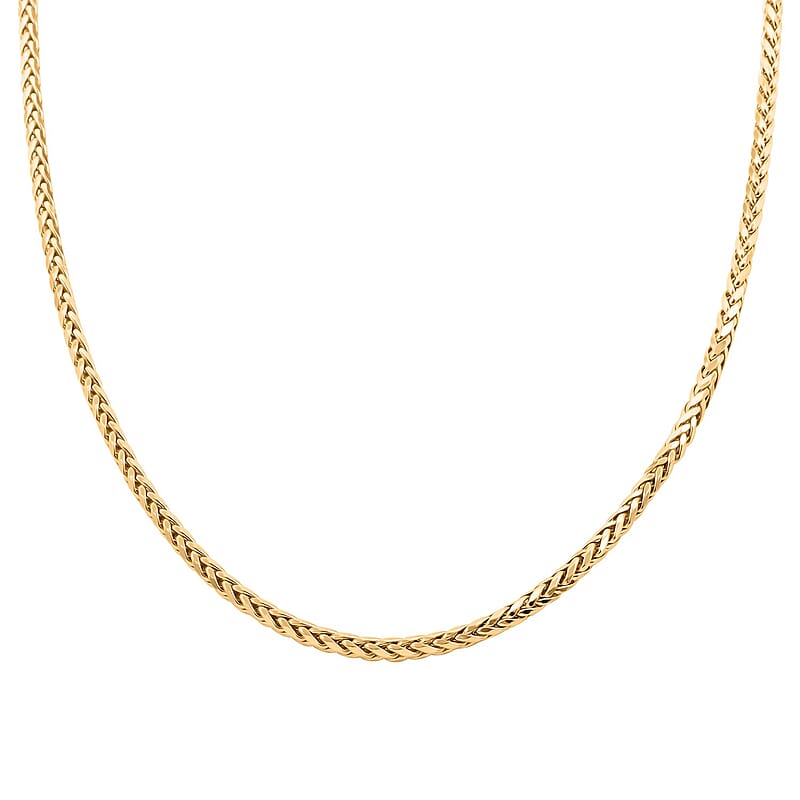 10K Yellow Gold Palma Chain Necklace 22 Inches 13 Grams