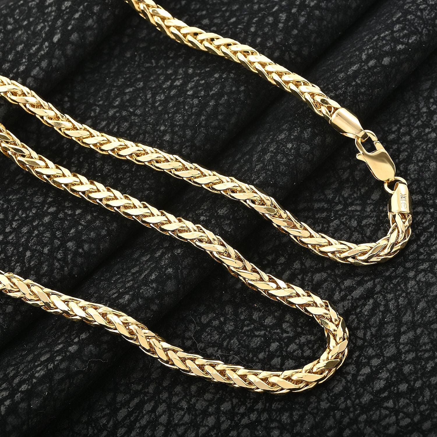10K Yellow Gold Palma Chain Necklace 22 Inches 13 Grams