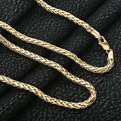 10K Yellow Gold Palma Chain Necklace 22 Inches 13 Grams