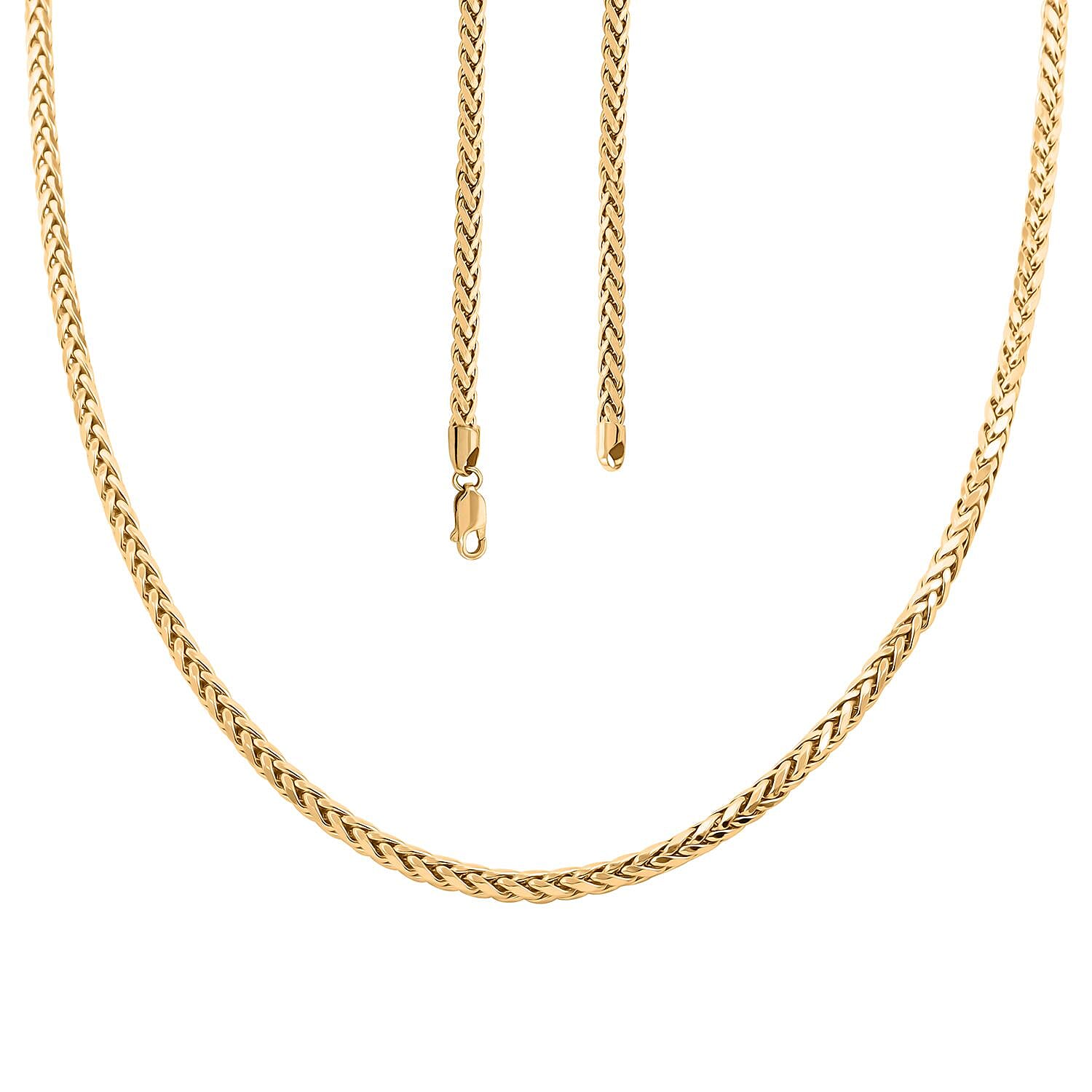 10K Yellow Gold Palma Chain Necklace 22 Inches 13 Grams
