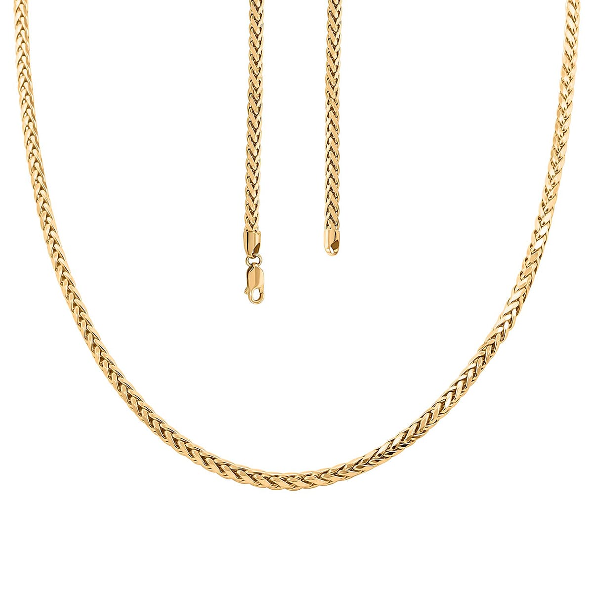 10K Yellow Gold Palma Chain Necklace 22 Inches 13 Grams image number 3