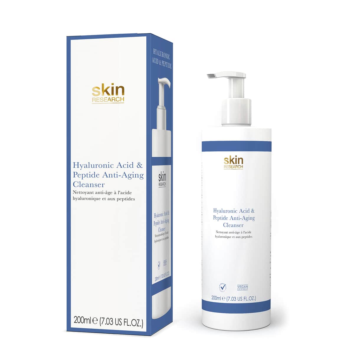 Skin Research Hyaluronic Acid & Peptide Anti-Ageing Cleanser Duo Pack (7.03oz) image number 1