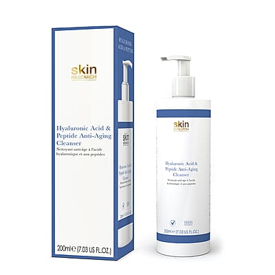 Skin Research Hyaluronic Acid & Peptide Anti-Ageing Cleanser Duo Pack (7.03oz)