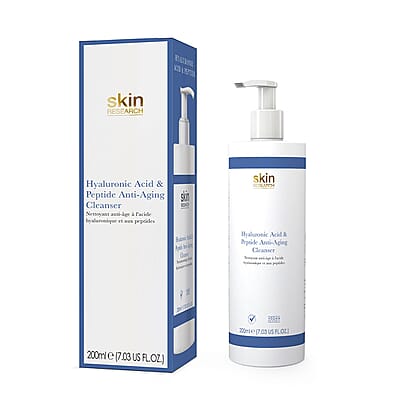 Skin Research Hyaluronic Acid & Peptide Anti-Ageing Cleanser Duo Pack (7.03oz)