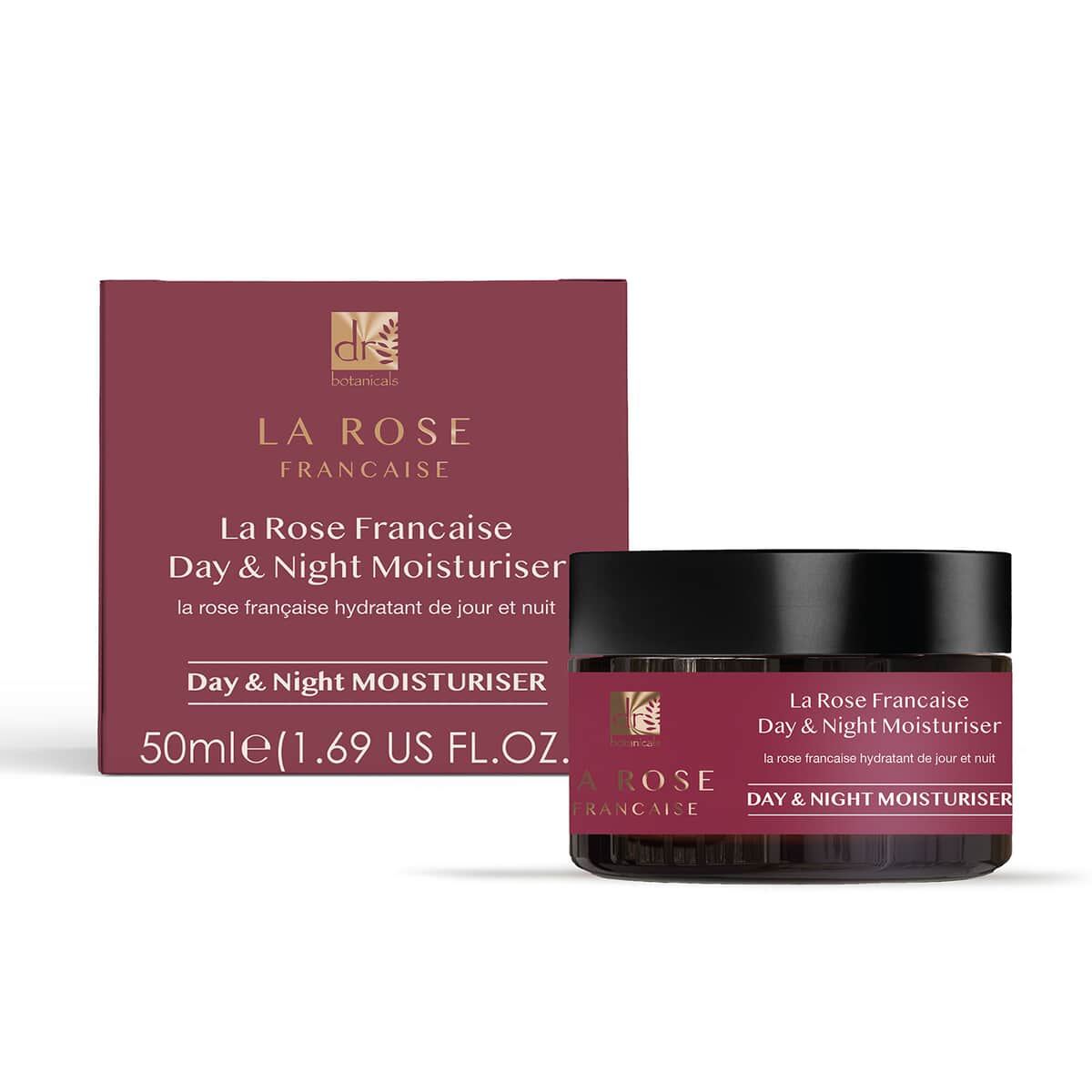 Dr Botanicals La Rose Française Collection- Day and Night Moisturizer (1.69oz) & Eye Serum (.51oz) image number 1