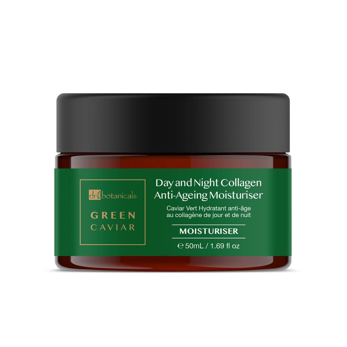 Dr Botanicals Green Caviar Collection- Anti-Ageing Day and Night Moisturizer (1.69oz) & Facial Serum (1.01oz) image number 2