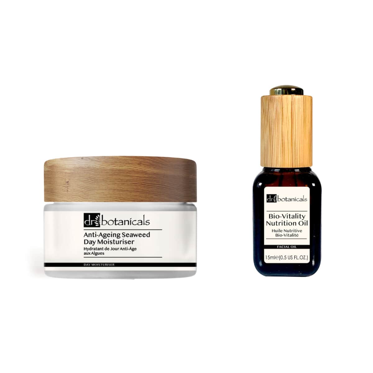 Dr Botanicals Seaweed Day Moisturiser (1.69oz) & Bio-Vitality Facial Oil (.5oz) image number 0