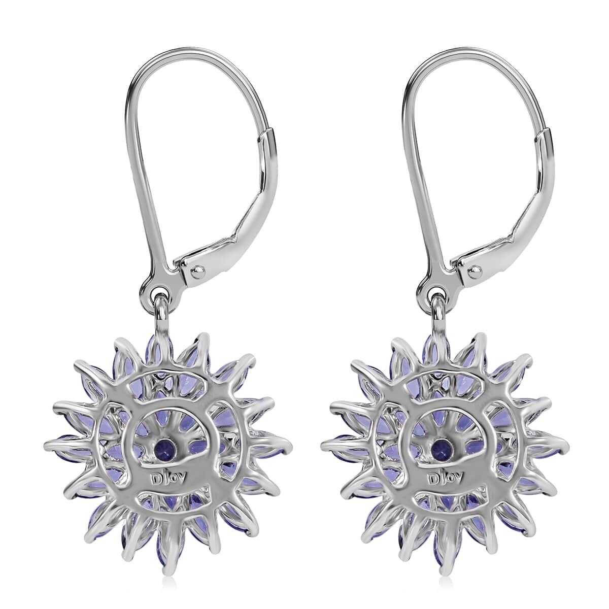 Tanzanite Floral Spray Earrings in Platinum Over Sterling Silver 5.00 ctw image number 3