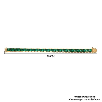 Emeraldine Triplet Quartz 33.60 ctw Cluster Bracelet in Vermeil Yellow Gold Over Sterling Silver (7 In) (20.15 g)
