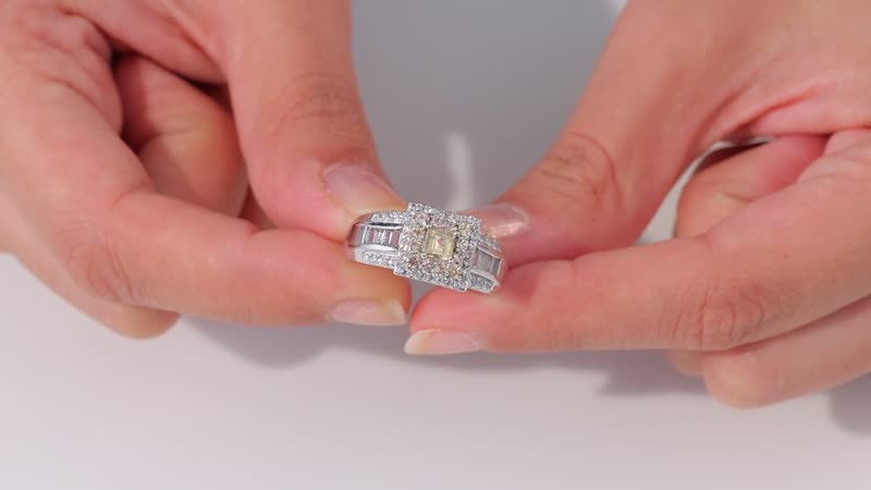 Premium Imperial Topaz and White Topaz Ring in Platinum Over Sterling Silver (Size 10.0) 1.60 ctw