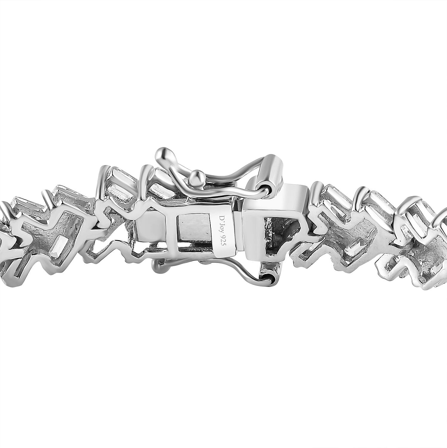 White Zircon Sun Rays Bracelet in Platinum Over Sterling Silver (6.50 In) 10.50 ctw