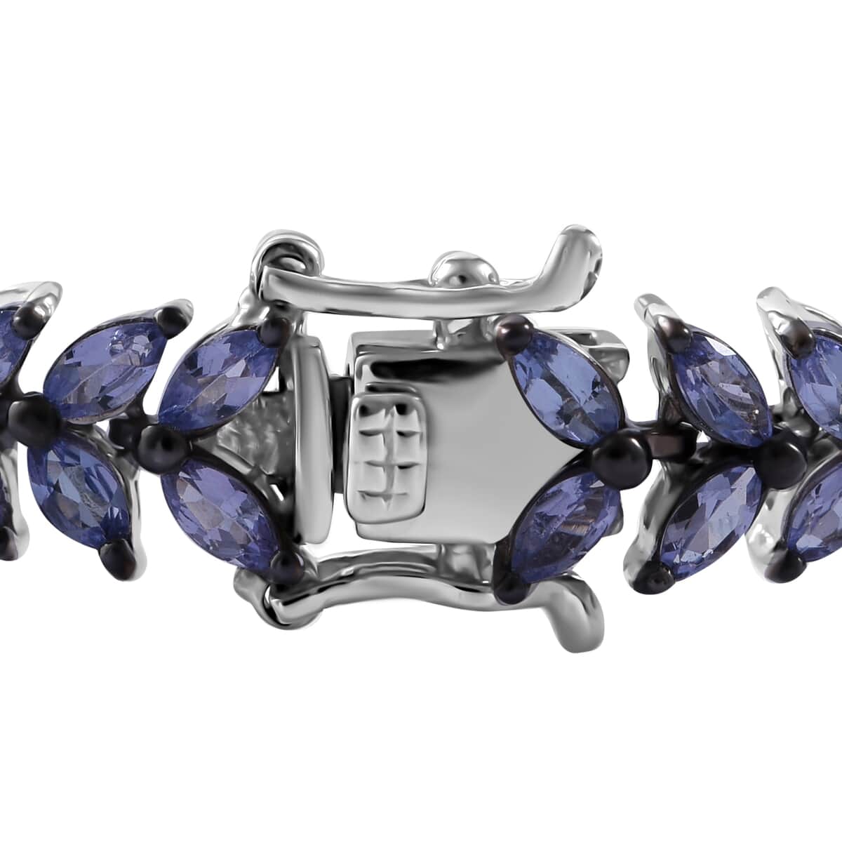 Tanzanite Dahlia Floral Spray Bracelet in Platinum Over Sterling Silver (7.25 In) 10.90 ctw image number 2