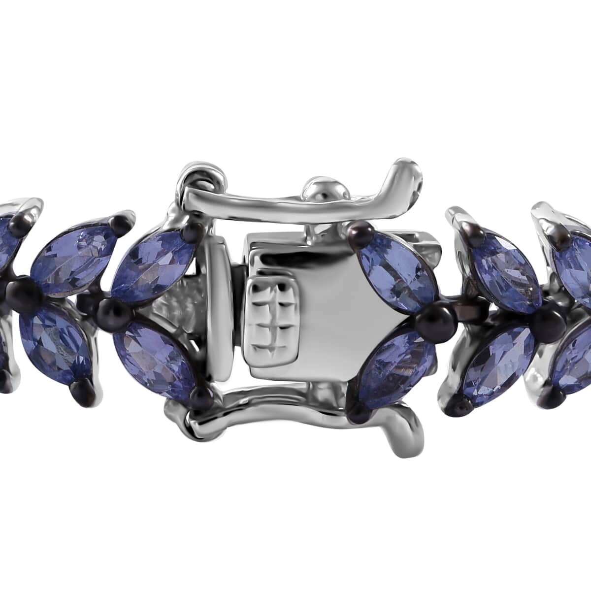 Tanzanite Dahlia Floral Spray Bracelet in Platinum Over Sterling Silver (8.00 In) 11.70 ctw image number 2