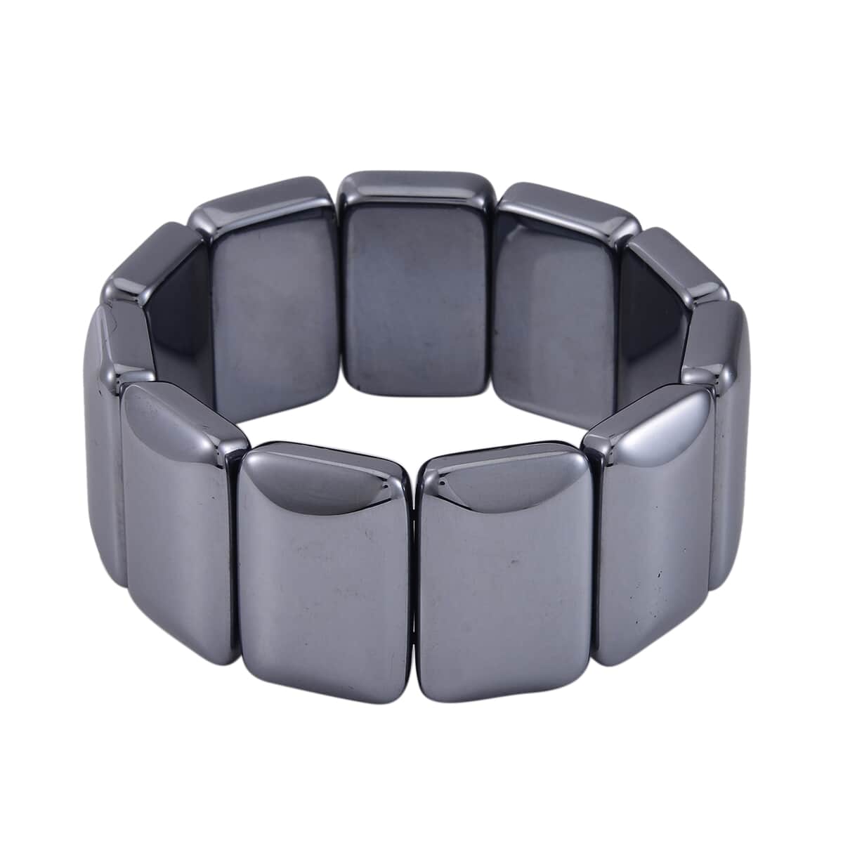 Terahertz Cushion Block Stretch Men's Bracelet 465.00 ctw image number 0