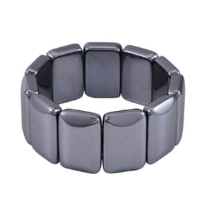 Terahertz 465.00 ctw Cushion Block Stretch Men's Bracelet