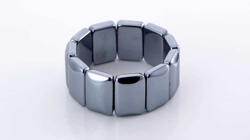 Terahertz 465.00 ctw Cushion Block Stretch Men's Bracelet (7.5-8In)