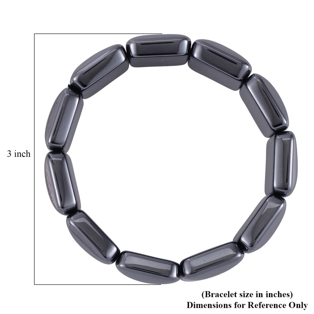 Terahertz 465.00 ctw Cushion Block Stretch Men's Bracelet image number 4