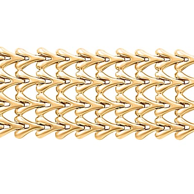 Italian Simulated Diamond Bracelet in 14K Yellow Gold Over Sterling Silver (7.50 In) 1.20 ctw