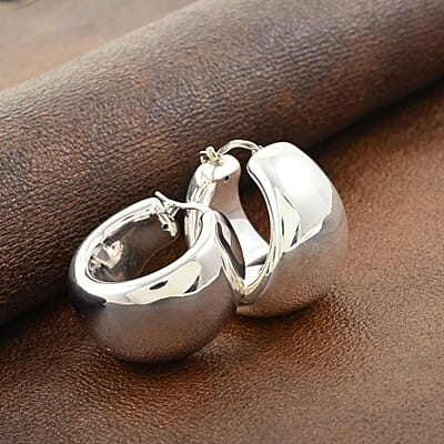 Italian Sterling Silver Lever Back Earrings 10 Grams