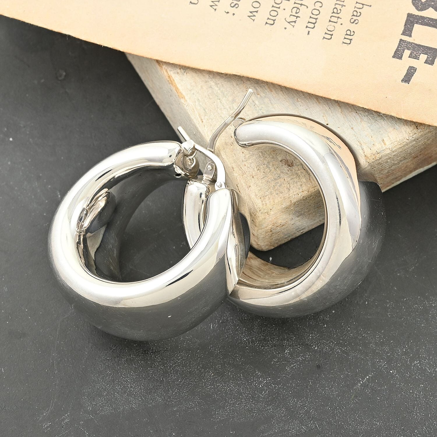 Italian Sterling Silver Lever Back Earrings 11.10 Grams