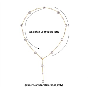 White Puka Shell Pearl Necklace in 14K YG Sterling Silver 22 Inches