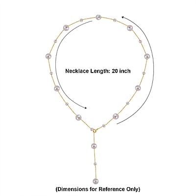 White Puka Shell Pearl Necklace in 14K YG Sterling Silver 22 Inches