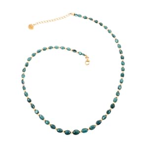 Certified & Appraised Iliana 18K Yellow Gold AAA Monte Belo Indicolite Beaded Graduation Necklace 18-20 Inches 43.00 ctw