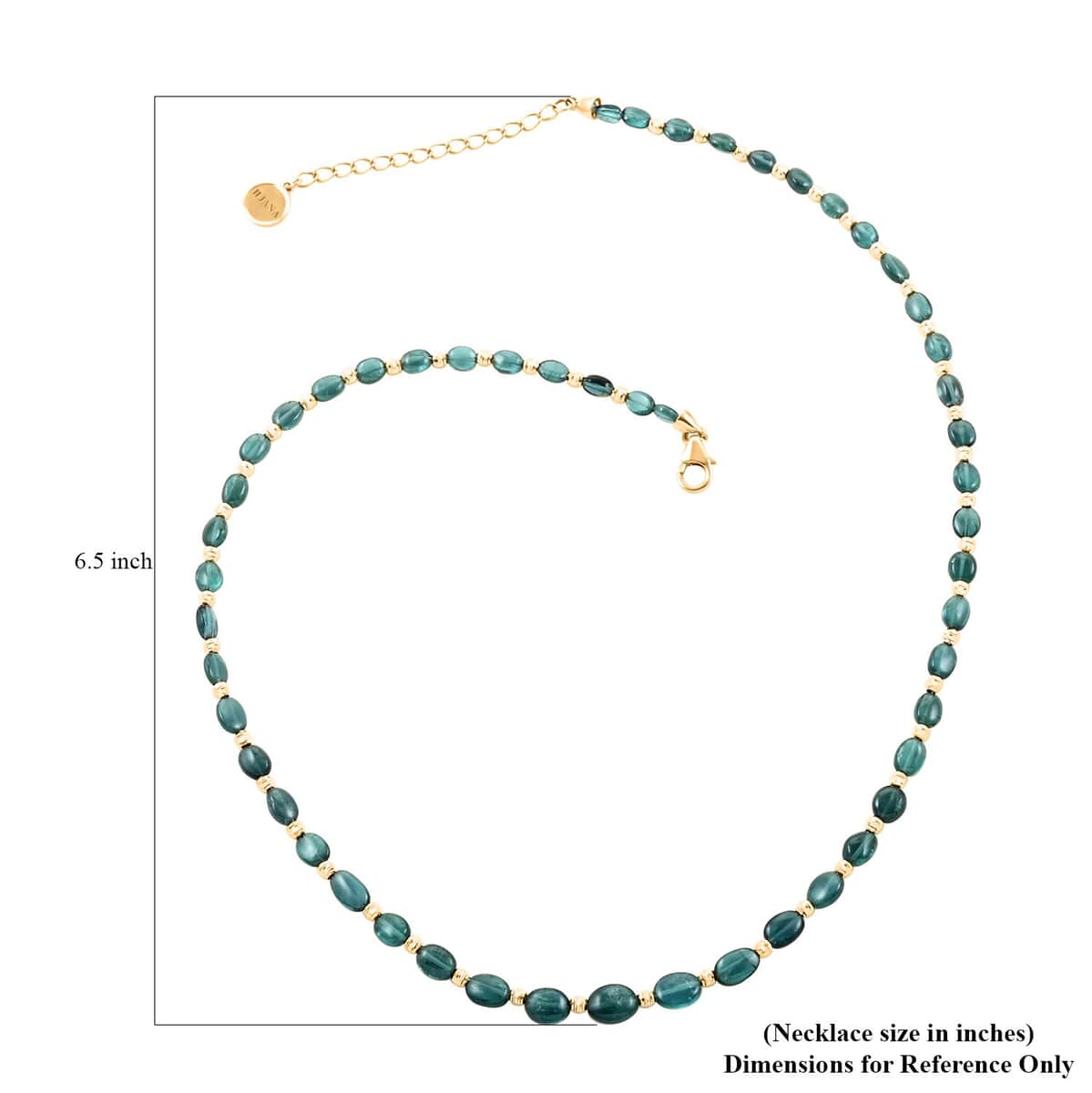 Certified & Appraised Iliana 18K Yellow Gold AAA Monte Belo Indicolite Beaded Graduation Necklace 18-20 Inches 43.00 ctw image number 4