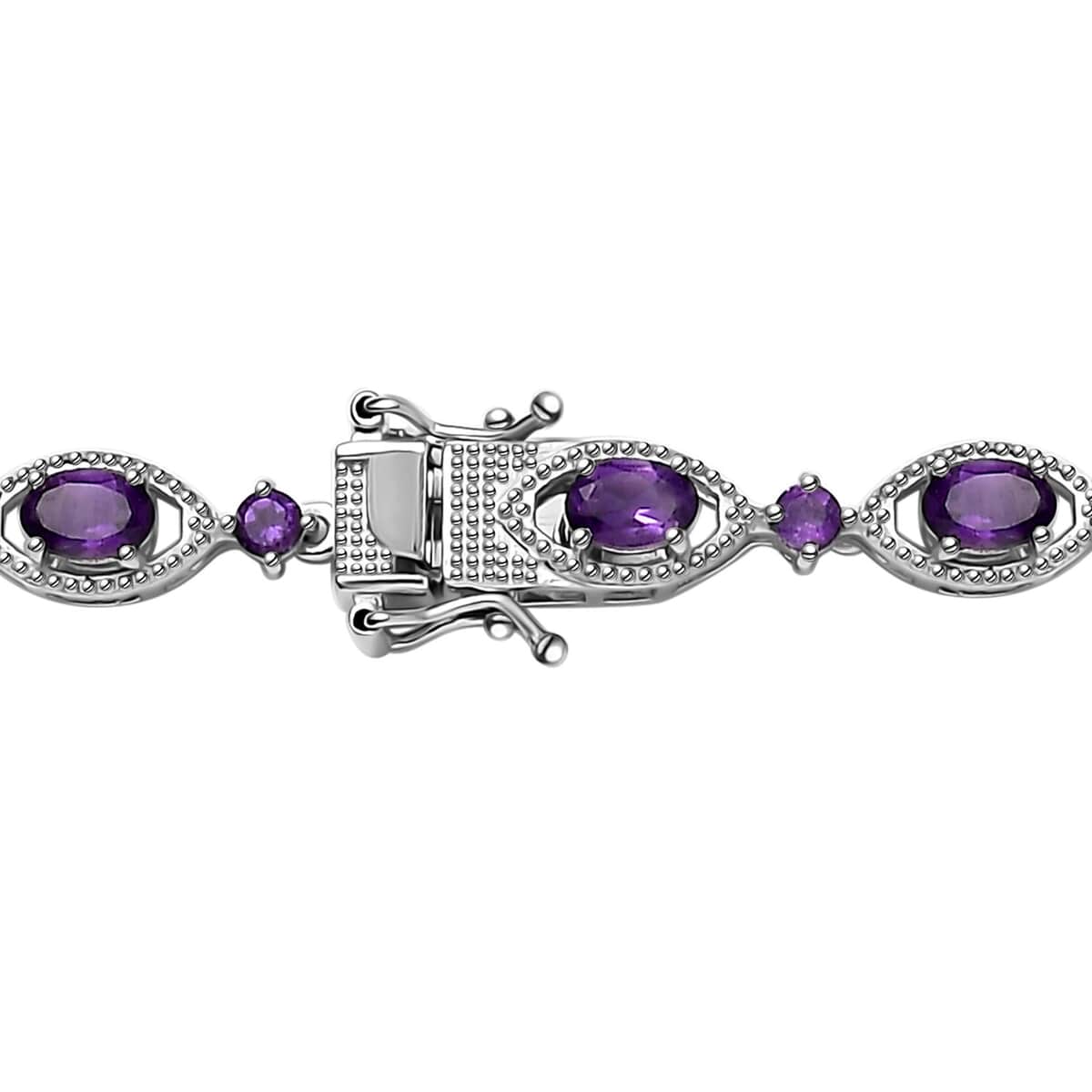 African Amethyst Necklace 18 Inches in Platinum Over Sterling Silver 14.40 ctw image number 4