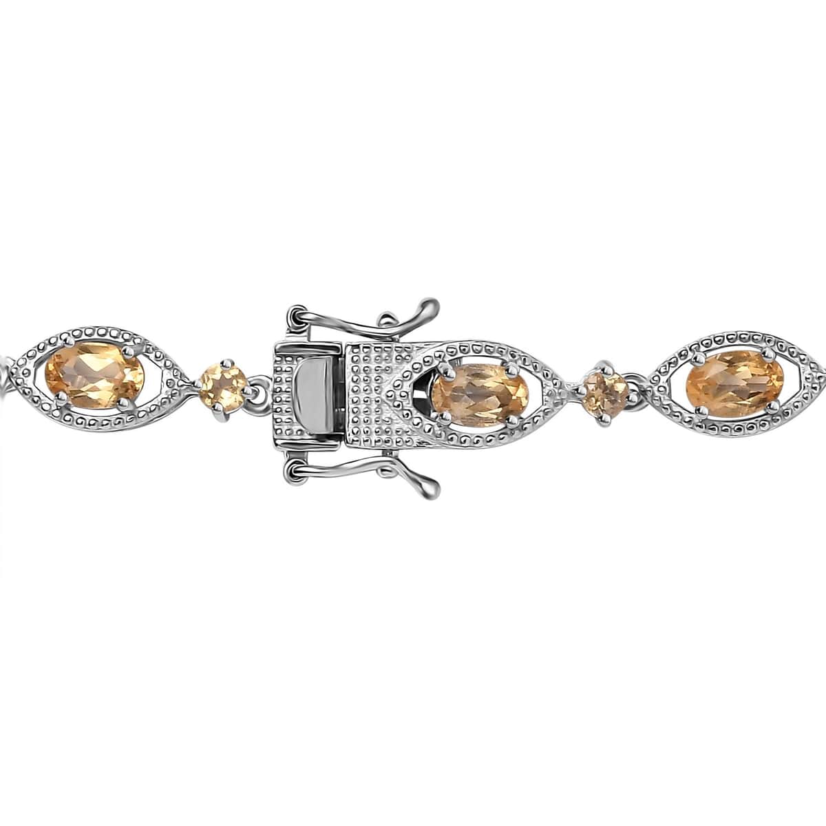 Brazilian Citrine Necklace 18 Inches in Platinum Over Sterling Silver 14.90 ctw image number 4
