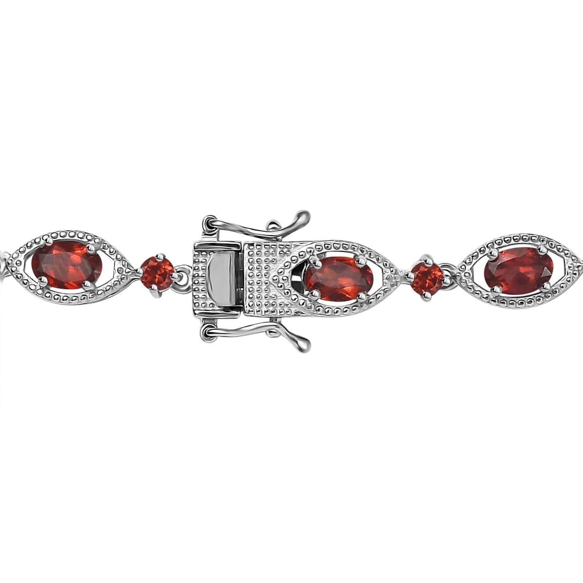 Mozambique Garnet Necklace 18 Inches in Platinum Over Sterling Silver 20.65 ctw image number 4