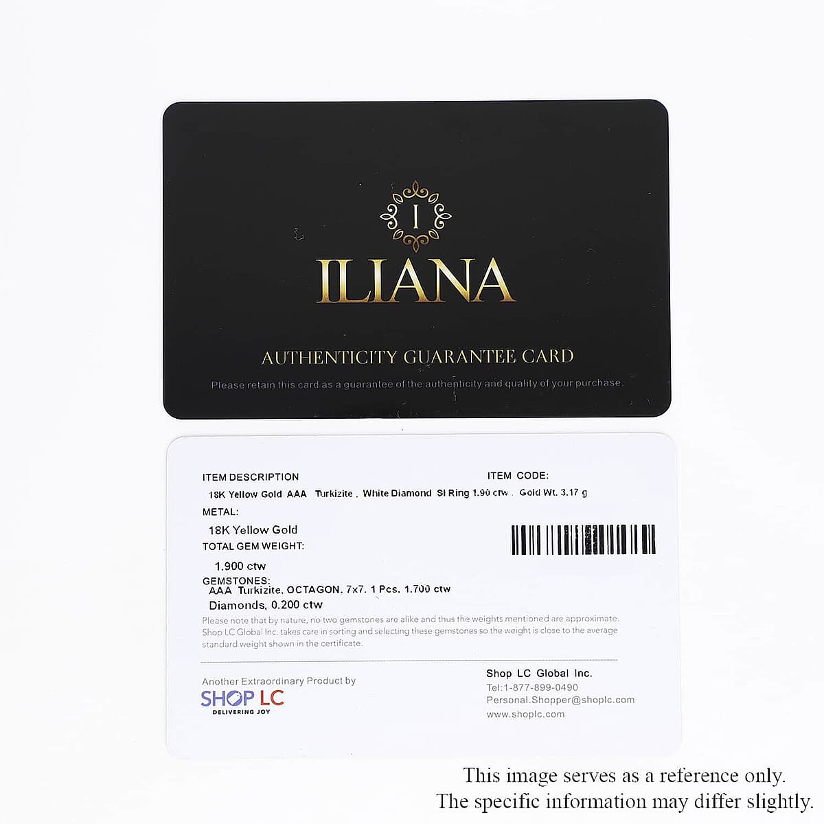 Certified and Appraised Iliana AAA Turkizite and G-H SI Diamond 1.90 ctw Halo Ring in 18K Yellow Gold (Size 8.5) image number 7