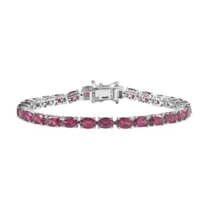 Orissa Rhodolite Garnet Tennis Bracelet in Platinum Over Sterling Silver (7.25 In) 15.15 ctw