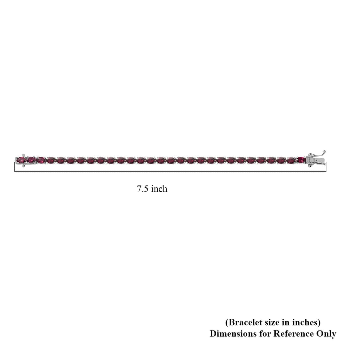 Orissa Rhodolite Garnet Tennis Bracelet in Platinum Over Sterling Silver (7.25 In) 15.65 ctw (Del. in 10-12 Days) image number 4