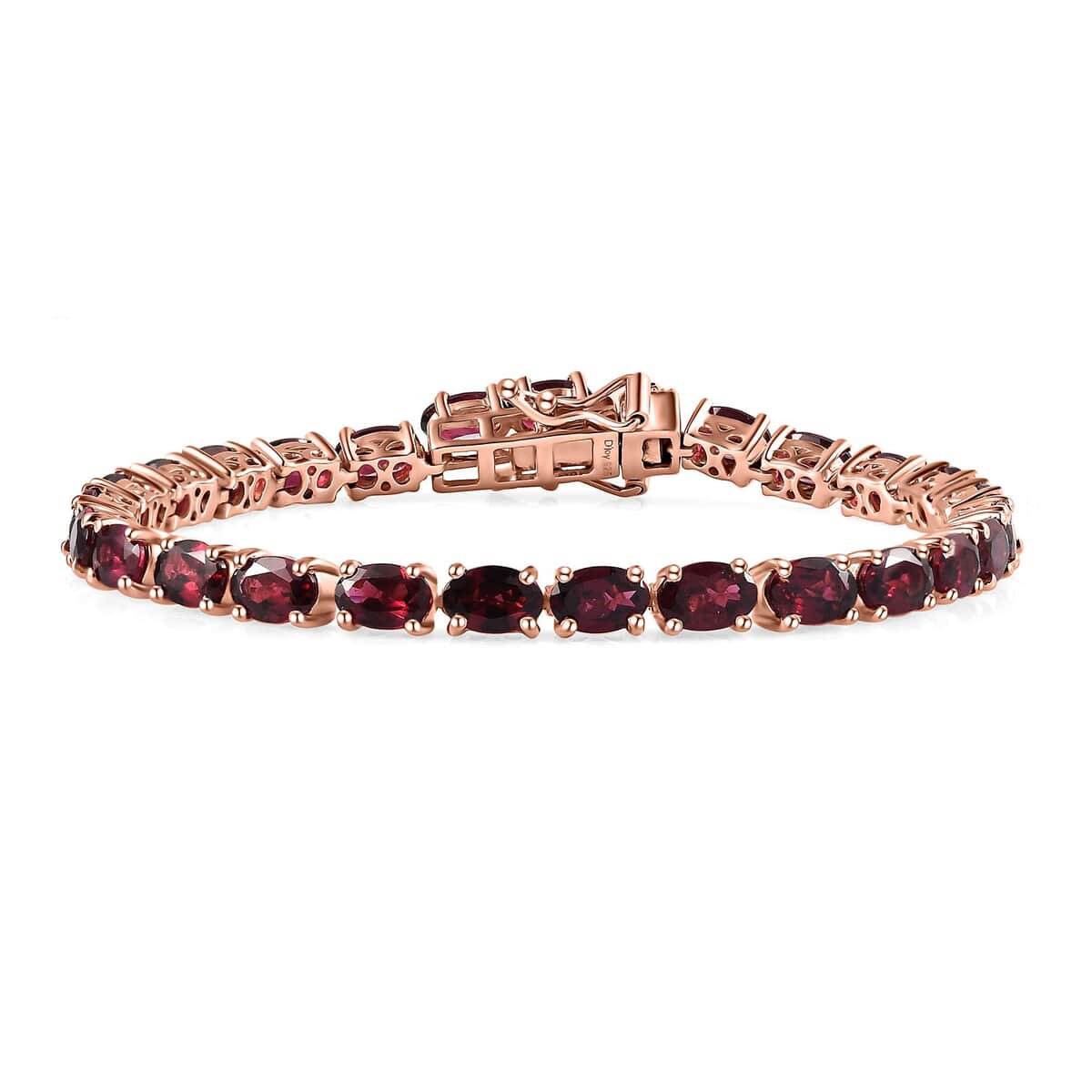 Orissa Rhodolite Garnet Tennis Bracelet in Vermeil Rose Gold Over Sterling Silver (7.25 In) 15.15 ctw image number 0