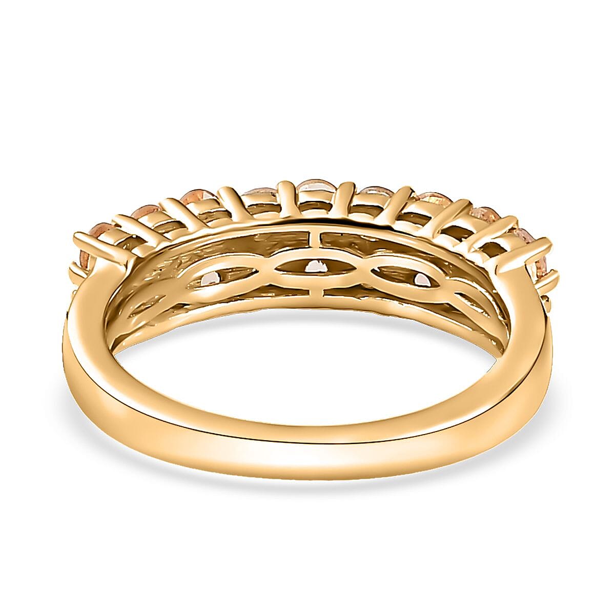 Premium Golden Imperial Topaz Ring in Vermeil Yellow Gold Over Sterling Silver (Size 10.0) 1.10 ctw (Del. in 8-10 Days)