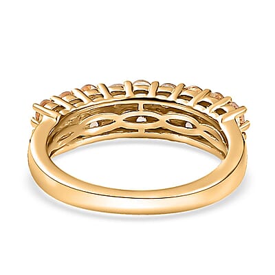 Premium Golden Imperial Topaz Ring in Vermeil Yellow Gold Over Sterling Silver (Size 10.0) 1.10 ctw (Del. in 8-10 Days)