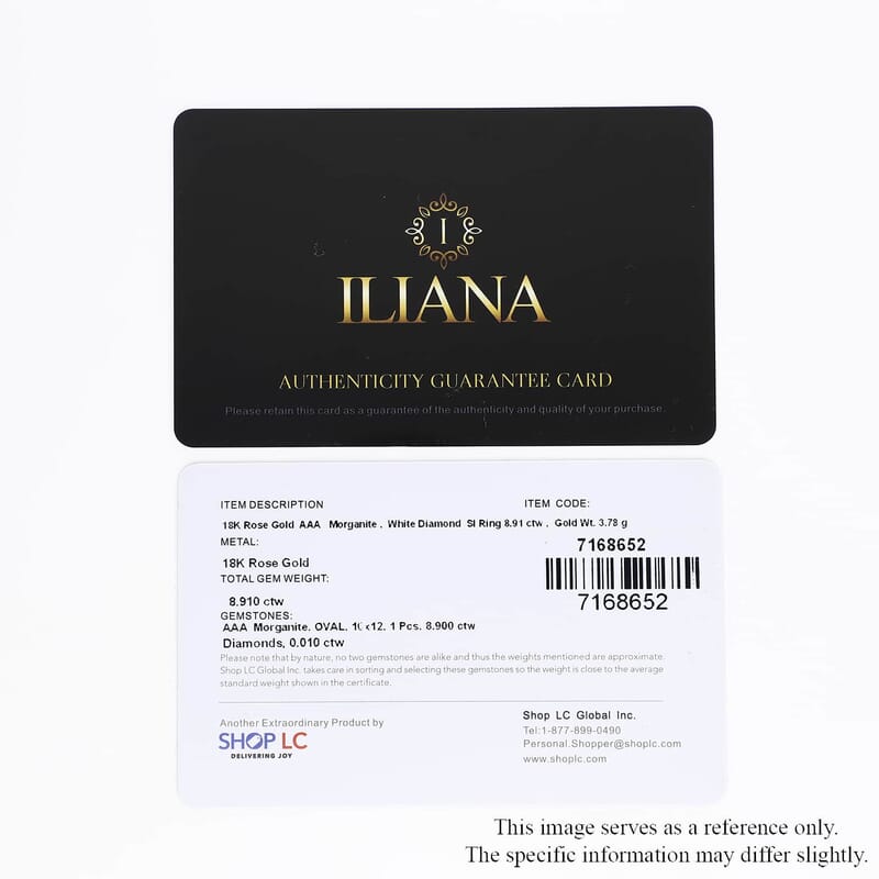 Certified & Appraised Iliana AAA Marropino Morganite and G-H I1 Diamond 9.00 ctw Ring in 18K Rose Gold (Size 7.5)
