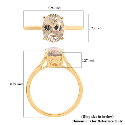 Certified and Appraised Luxoro 14K Yellow Gold AAA Turkizite Solitaire Ring (Size 11.0) 2.05 ctw