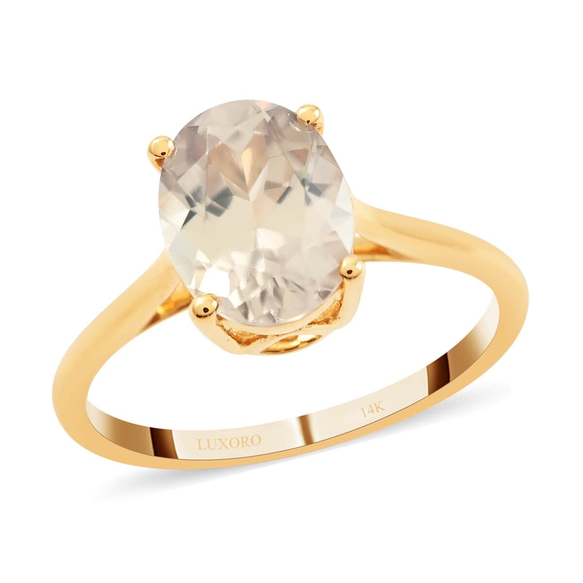 Certified and Appraised Luxoro 14K Yellow Gold AAA Turkizite Solitaire Ring (Size 7.5) 2.05 ctw image number 0
