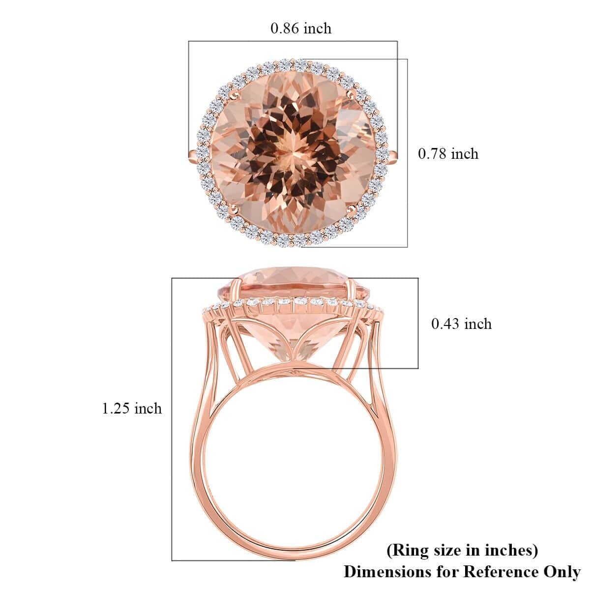 Certified and Appraised Iliana AAA Marropino Morganite and G-H SI Diamond 13.85 ctw Ring in 18K Rose Gold (Size 12.0) 4.55 Grams image number 5