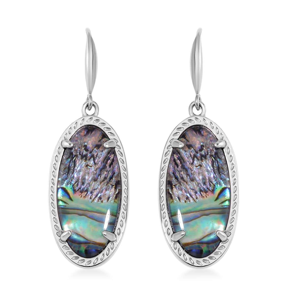 Abalone Shell Earrings in Stainless Steel image number 0