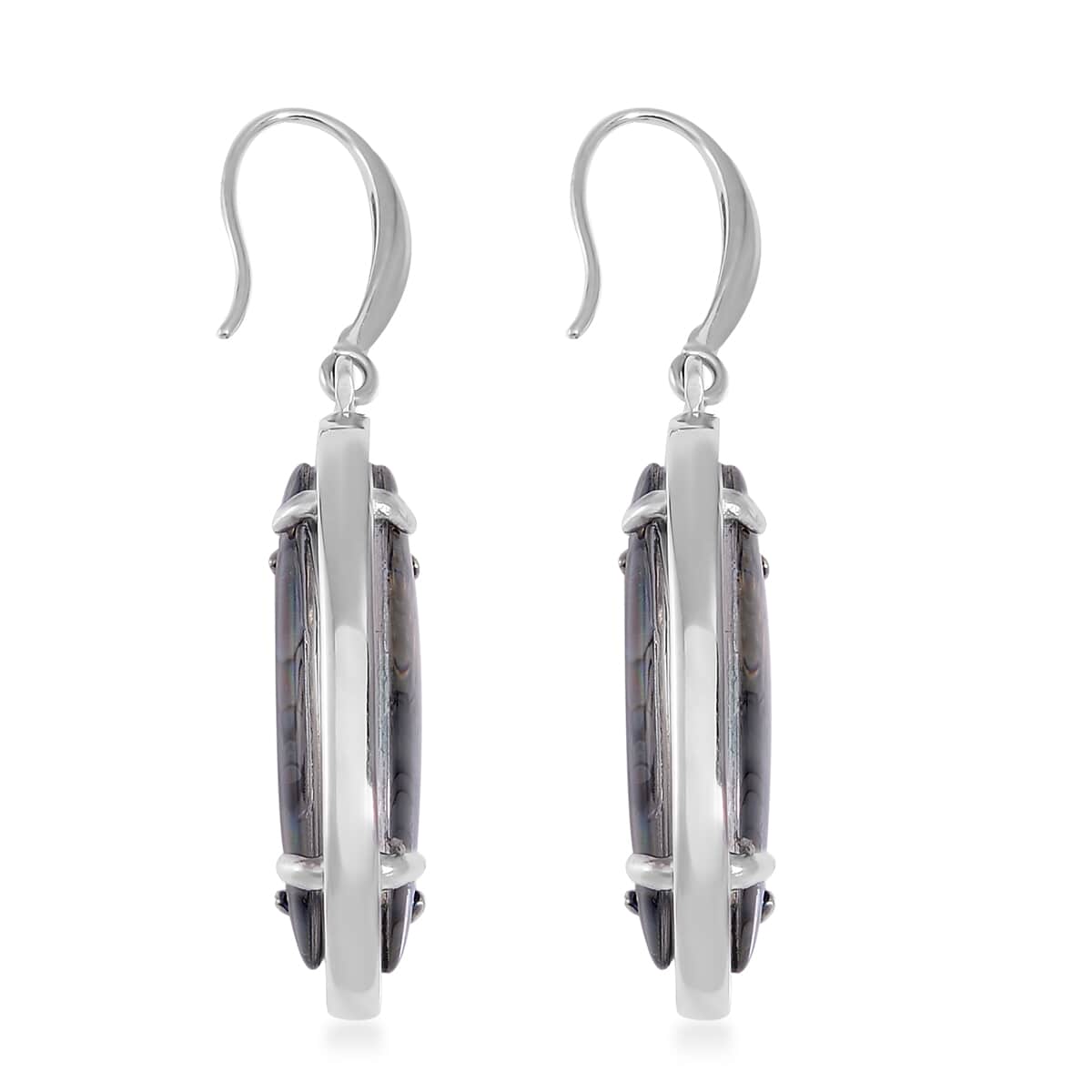 Abalone Shell Earrings in Stainless Steel image number 3