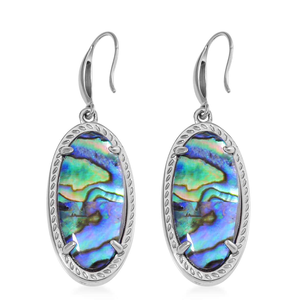 Abalone Shell Earrings in Stainless Steel image number 4