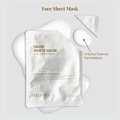 CellbyCell Dr.VIP Anti-Wrinkle & Brightening Face Sheet Mask, 5ct