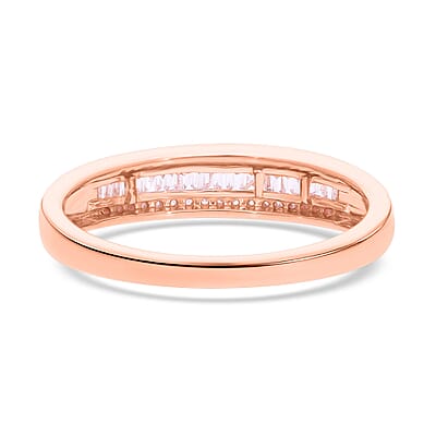 Natural Pink Diamond I3 Ring in Vermeil Rose Gold Over Sterling Silver (Size 10.0) 0.25 ctw