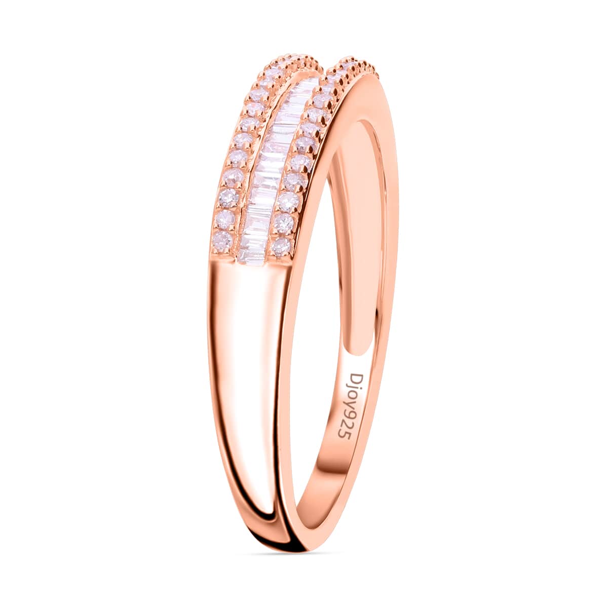 Natural Pink Diamond I3 Ring in Vermeil Rose Gold Over Sterling Silver (Size 10.0) 0.25 ctw image number 3