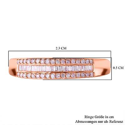Natural Pink Diamond I3 Ring in Vermeil Rose Gold Over Sterling Silver (Size 10.0) 0.25 ctw